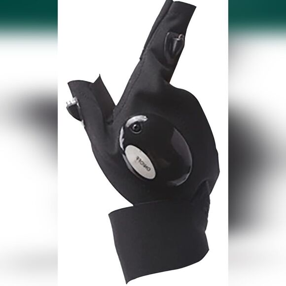 LED Flashlight Gloves Hand Free Finger Lights Gloves Runner Light - Picture 5 of 7